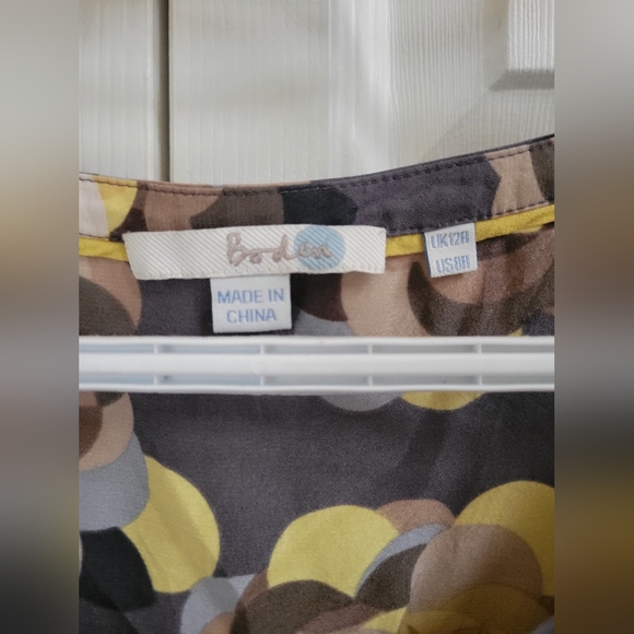 Boden Floral Silk Shift Dress - Picture 3 of 5